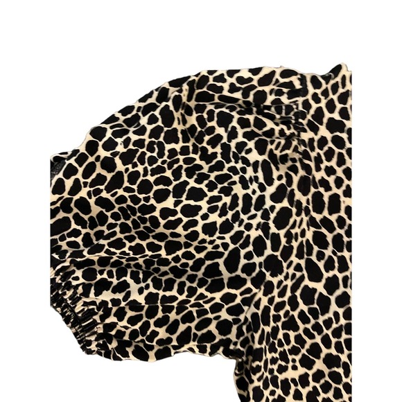 NWT TopShop animal print‎ tie puff sleeve Mini Tea Dress Size 10 - Picture 6 of 12